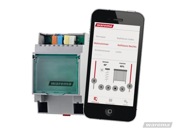 Hardware zur Einbindung eines mobilen Endgeräts als Bediengerät im WAREMA climatronic® System. Bedienung per App oder Webbrowser