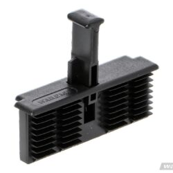 Endkappe schwarz, mit Führungsnippel 65x13 mm