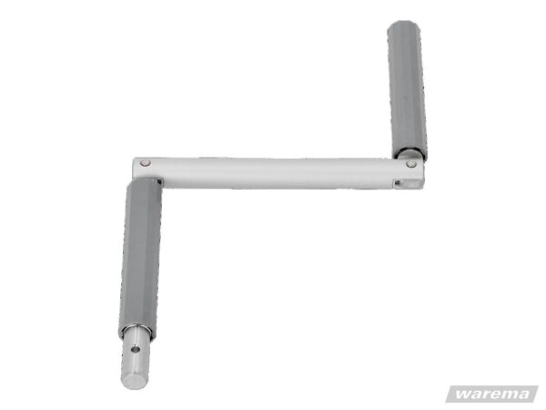 WAREMA Kurbel D16 mm, grau, Vierkant, Zapfen 12,9 mm, Ausladung 140 mm #521018 – Bild 2